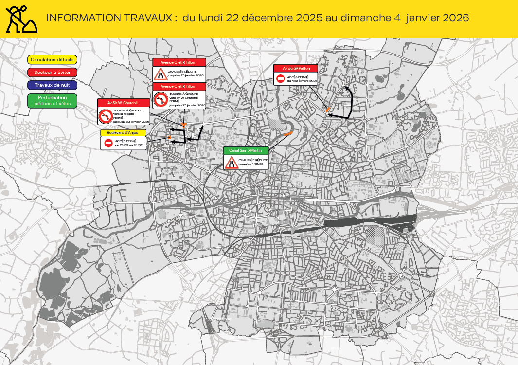 Carte des travaux Rennes